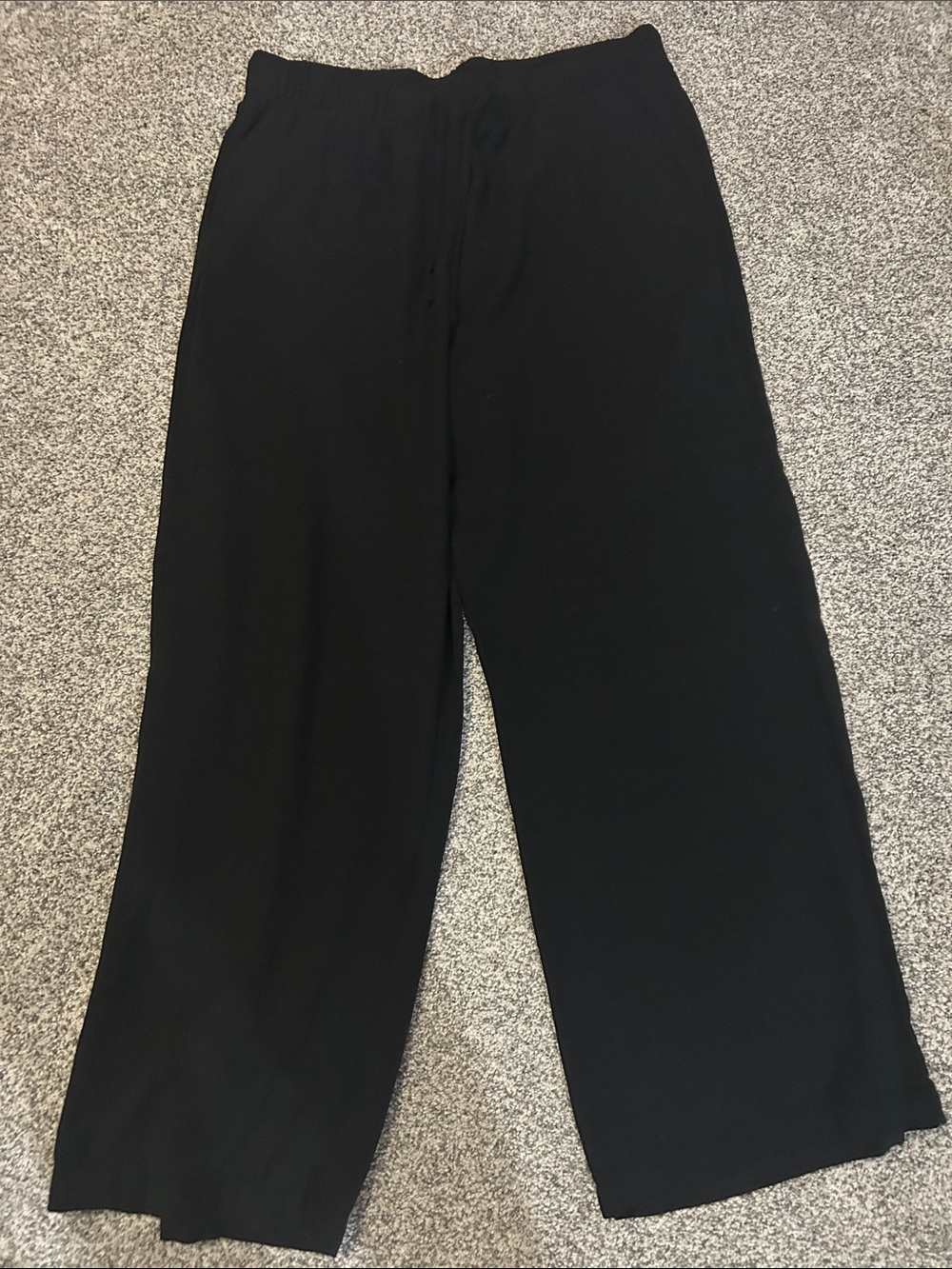 Double Zero Black Wide-Leg Women's Linen Trousers